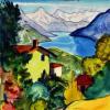 Italienische Farbenpracht: Hesse malte den Blick von Certano Richtung Portezza im Jahr 1927.