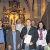 40 Jahre an der Orgel: Bei der Ehrung von links Dekanatskantor Martin Blaufelder, Andrea Herrmann, Kurt Kistner, Organist Heinrich Hirsch, Hermann Scherer, Silke de Candido und Pfarrer Uwe Stradtner.