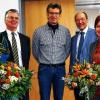 Lasst Blumen sprechen: Erni Salzinger-Nuener, bayerische Präsidentin des Verbandes Deutscher Floristen FDF (links) besuchte die Berufsschule Ochsenfurt. Daneben (von links) Norbert Kornder, Leitender Regierungsschuldirektor, Regierung von Unterfranken, Christian Böck, Floristmeister aus Würzburg, Schulleiter Bruno Buchen, Barbara Storb, Geschäftsführerin FDF und Fachlehrer Hubert Ludwig.