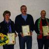 Ehrungen für langjährige Treue: Vorsitzender Rainer Schwab (rechts) und sein Stellvertreter Wilhelm Hofmann (links) zeichneten (weiter von links) Ingeborg Stolz (25 Jahre Mitglied) sowie Kurt Schuhmann und Bernd Heidenfelder (bei 40 Jahre Mitglied) aus.