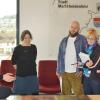 Die Meefisch-Jury bei der Arbeit: (von links) Prof. Cornelia Haas, Susanne Wunderlich, Rebecca Schmalz, Marco Wagner, Isa-Maria Röhrig-Roth und  Dr. Mareile Oetken.
