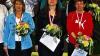 Medaillengewinner in der Frauen-Konkurrenz: (von links) die Zweitplatzierte Carmen Heinzler, Siegerin Melanie Götzelmann und die Drittplatzierte Anja Willacker.