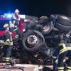 Schwerer Lkw-Unfall auf der A 7 bei Biebelried