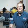 Der Mann von den Übungsnachrichten: David Bennett in seinem „Studio“ in der Rhön-Kaserne.