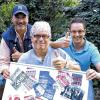 Erinnerungen: Karlheinz Häckner, zu Hoch-Zeiten der „Classic Rock Nacht“ Vorsitzender der Rödelseer Burschenschaft, hat sämtliche signierten Eintrittskarten von damals gesammelt. Mit-Veranstalter Mike Klein (links) und Burschenschafts-Vorsitzender Steffen Bommersheim sind überzeugt, dass der 31. August mit „Asia“ und „Sweet“ ein Knaller wird.