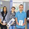 Gewonnen: Die Kommunale Abfallwirtschaft am Landratsamt Kitzingen zeichnete die Sieger eines Preisausschreibens aus (von links): Gabriele Richmond (Abfallwirtschaft), Jutta Stinzing, Claudia Lunde, Daniel Wiesner und Reinhard Weikert (Abfallwirtschaft).