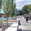 Mainlände 1: Promenieren oder Radfahren, das ist jetzt möglich. Hier der Bereich beim Jugendgästehaus.