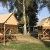 Bike Lodges auf dem Azur-Campingplatz in Wertheim.