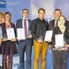 Ausgezeichnete aus dem Landkreis Kitzingen: Sven Eyselein (von links), Philipp Haas, Annette Sieglinde Scherer Lin, Simon Kopp, Lukas Süßmeier, IHK-Präsident Dieter Pfister, Stefanie Dorbath, Dennis Schmidt, André Hildmann und stellvertretender IHK-Hauptgeschäftsführer Jürgen Bode freuen sich über die guten Ergebnisse bei den Berufsabschlüssen.