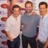 Stellten im Cineworld den Film "Hin und weg" vor: Schauspieler Volker Bruch (links), Regisseur Christian Zübert (Mitte) und Schauspieler Florian David Fitz (rechts).