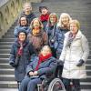 Schweinfurter Malerinnen: von links Margarita Calvary, Ruth Grünbein, Birgit Seidel (Initiatorin), Hille Reick, Heike Kleinlein, Gisela Lehner, Ronni Zettner, Monika Dorband, Christa Nothtroff Es fehlt Steff Bauer.