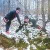 Keine Schönwetter-Läufer: Christian Hippler (rechts) und Björn Reininger beim Training für den Braveheart Battle in Münnerstadt.Foto: privat