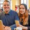 Sie haben einiges vor: Der neue Markeninhaber der Online-Tausch-Gemeinschaft „Fair-Teiler“, Michael Zehner, und seine Tochter Milena Langner.