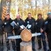 Bereit für die WM: Das deutsche Timbersports-Team mit (von links) Leo Schäfer, Phillip Vielwerth, Dirk Braun, Steffen Graf, Peter Bauer und Danny Mahr will im polnischen Posen alles geben.