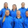 Siegreich: Die unterfränkische U-19-Korbballauswahl mit (hinten von links) Johanna Riegler (Werneck), Anne Helmreich (Bergrheinfeld), Lisa Strahl (Eßleben), Jenny Rumpel (Schraudenbach), Trainer Thomas Milasevic sowie (vorne) Ann-Kristin Sauer (Hambach), Mona Kegel (Bergrheinfeld), Fabienne Folger (Schonungen) und Sabrina Eck (Hambach).