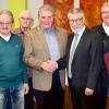 Im Bild von links Klaus-Peter Piel, Walter Wenisch, stellvertretender Vorsitzender Friedrich Merker, Manfred Porr, WVV-Geschäftsführer Thomas Schäfer, Roland Wagner und Vorsitzender Hubert Schwinn.