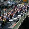 Die Auber feiern auf der Gollachbrücke eine Abrissfete. Die Auber feiern auf der Gollachbrücke eine Abrissfete.