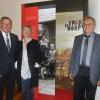 Der stellvertretende Vorsitzende des Museumszweckverbandes, Bezirkstagspräsident Erwin Dotzel (links), eröffnete mit Museumsleiterin Ariane Weidlich und Ausstellungskurator Heinrich Hacker die Sonderschau “Volk - Heimat - Dorf” im Fränkischen Freilandmuseum Fladungen. Der stellvertretende Vorsitzende des Museumszweckverbandes, Bezirkstagspräsident Erwin Dotzel (links), eröffnete mit Museumsleiterin Ariane Weidlich und Ausstellungskurator Heinrich Hacker die Sonderschau “Volk - Heimat - Dorf” im Fränkischen Freilandmuseum Fladungen.