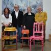 Feierten die Einweihung der Kunststühle in der Philippuskirche (v.l.): Friederike Möhnle (Vertrauensfrau des Kirchenvorstandes), Othmar Wagner (Evangelische Bürgerstiftung), Pfarrerin Kirsten Müller-Oldenburg und der stellvertretende Vorstandsvorsitzende des St. Josefs-Stift, Ernst August Hestermann.
