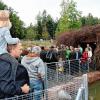 Groß war das Interesse an der Eröffnung des Biberfreigeheges.