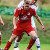 Die SV Maidbronn/Grammschatz – im Bild Marco Zimmermann (vorne) – überrannte den Nachbarn aus Güntersleben – im Bild Timo Drösler - beim 3:0-Heimsieg geradezu.