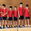 Die Mannschaft des Röntgen-Gymnasiums Würzburg ist bayerischer Tischtennis-Vizemeister: (von links) Jonathan Schmid, Luca Kaup, Finn Braunz, Till Schumacher, Luk Jantschke, Milan Duschek, Anton Luz.