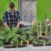 "Lecker und gesund" nennt sich der Themengarten 1, wo der Anbau von Gemüse und Obst mit nachhaltigen Ressourcen auf kleinem Raum gezeigt wird, so wie im Bild ein Hochbeet, das Hanna Hollmann und Niklas Längler aus Paletten fertigten und dieses mit verschiedenen Küchenkräutern, Gemüse- und Beerensorten bepflanzten.