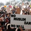 Am Flughafen von San Francisco sammelten sich wie an anderen Airports in den USA Menschen, um gegen das Einreiseverbot für Muslime zu demonstrieren.