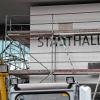 Das neue Logo der neuen Stadthalle: Am 17. März ist Eröffnung.FOTO: Johannes Schlereth