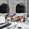 Besichtigung des Metzbergtunnels bei Laufach (Lkr. Aschaffenburg), einem von vier neuen Tunneln, die den alten Schwarzkopftunnel auf der Bahnstrecke zwischen Würzburg und Aschaffenburg ersetzen werden.