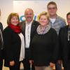 Bürgermeister Roland Schmitt, Estenfelds Bürgermeisterin Rosi Schraud, der wiedergewählte Ortsvorsitzende Robert Geulich und als Stellvertreter Monika Wohlfart, Christian Roßdeutsch und Klaus Hofstätter (von links) bei der Hauptversammlung der CSU Rottendorf.