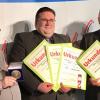 Josef Nullinger (links) mit den Würzburger Metzgermeistern Horst und Frank-Holger Schömig.