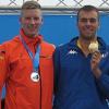 Sören Meißner (links) holte sich bei der Universiade Silber hinter Gregorio Paltrinieri.