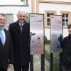 Während der Barocktage in Wiesentheid eröffneten (von links) Bürgermeister Werner Knaier, Schirmherr Paul von Schönborn und Tourismusreferent Jonas Schug einen barocken Rundgang.