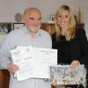 Max Denzinger aus Arnstein wurde 90 Jahre alt. Bürgermeisterin Anna Stolz gratulierte im Namen der Stadt Arnstein.