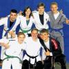 Die unterfränkischen Teilnehmer bei den deutschen Ju-Jutsu-Titelkämpfen: (hinten von links) Gerhard Mende (SV Oberdürrbach/5.Platz), Nicole Graf (TG Höchberg/2.), Franziska Freudenberger (SV Oberdürrbach/1.), Florian Pommert (TSV Weikersheim/1.) sowie (vorne von links) Annalena Bauer (TG Höchberg/2.), Martina Fiedler (SV Oberdürrbach/3.) und Johannes Aumüller (LKS Gerolzhofen /1.).