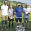 Ehrungen beim SVB: (von links) Vorsitzender Stefan Kaufmann, Willi Müller, Roland Herzog und Peter Schwab.