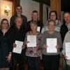 Ehrungen treuer Mitglieder beim Schwarzacher Siedlerverein (hinten von links): Michel Dietmar, Peter Rummel, Margit Kempf, Werner Lorey, (vorne von links): Jürgen Corzilius, Vorsitzende Melanie Rosenberger, Robert Simon, Renate Schielke, Irmgard Fuchs und Hermann Back.