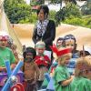 Nachwuchs auf Reisen: Alle Kontinente haben die Kleinen aus dem Frickenhäuser Montessori-Kindergarten bei ihrem Fest bereist.