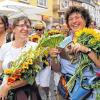 Machen die Strapazen vergessen: bunte Sträuße.