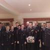 Bei der Hauptversammlung der Feuerwehr (von links): Harald Stahl, Bürgermeister Richard Roos, Kommandant Christian Samer, Friedel Roth, Julia Samer, stellvertretender Vorstand Andres Väth, Melanie Eyrich, Sebastian Schwab, Matthias Müller, Alexander Väth, Vorstand Georg Eyrich, Kreisbrandmeister Jan Eichner und Kreisbrandinspektor Michael Rohm.