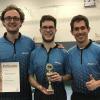 Der TSV Grombühl siegte bei den unterfränkischen Tischtennis-Pokalmeisterschaften überraschend auf Bezirksebene. Das feierten (von links) Christoph Brielmaier, Michael Hennemann und Michael Lang.