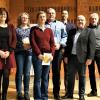 Sie gestalteten den Abend: (von links) Barbara Mayer (Billingshausen), Dr. Marion Betz (Runder Tisch Hettstadt), Katharina Schertler (Bioland), Klaus Gottschlich (Runder Tisch Hettstadt), Jürgen Diener (Kommunale Allianz Waldsassengau), Achim Müller (Bürgermeister Birkenfeld) und Hartwig Brönner (LBV).