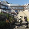 Großübung am Rhön-Park-Hotel: Aus mehreren Ober- und Unterflurhydranten sowie über die Notfallversorgung des Hotels wurde das Löschwasser gefördert.