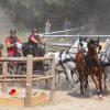 Bei der Bayerischen Meisterschaft der Pony-Vierspänner in Neubeuern sorgte die Würzburgerin Manuela Mitnacht vom Reit-und Fahrverein Kürnachtal für eine tolle Überraschung: Als erste Frau in Bayern stand die 26-Jährige auf dem Siegertreppchen ganz oben, nachdem sie sich mit ausgezeichneten Leistungen in den Disziplinen Dressur-, Hindernis- und Geländefahren mit ihren überwiegend selbstgezogenen Ponys gegen die erfahrene männliche Konkurrenz behauptet hatte. Für Manuela selbst war es erst das zweite Turnier auf dem Bock eines Vierspänners, ihre bisherigen Erfolge bis zur Bundesebene hatte sie mit zwei „Ponystärken“ erzielt.  Foto: RuFV Kürnachtal