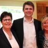 Hahn im Korb bei den Freien Wählern Mellrichstadt: Bürgermeister-Kandidat Michael Kraus mit der Ortsvorsitzenden Sabine Scharfenberger (links) und ihrer Stellvertreterin Nicole Seemann.