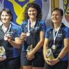 Die Wülfershäuser Kegelfrauen belegten beim Kreisklassenpokal auf bayerischer Ebene in Unterschleißheim auf der dortigen Sechsbahnen-Anlage einen 3. Platz – holzgleich mit dem Zweiten. Zum Sieger fehlten nur sieben Kegel. Es gewann Gut Holz Windsheim (1678) vor der TSG Augsburg (1671) und der DJK Wülfershausen (ebenfalls 1671). Das ist die DJK-Frauenpower, die Unterfranken so gut vertrat (von links): Nadine Kießner (450 Holz), Sonja Englert (414), Andrea Kleinert (401), Eva Bergmann (406) und Ersatzspielerin Franziska Wirsing.