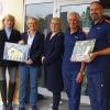 Strahlende Gesichter beim Fitness-Center Injoy in Schweinfurt: Die Geschäftsführer Peter und Andreas Borst hatten für den Zonta-Kalender 2017 den 1. Preis – eine Jahresmitgliedschaft im Wert von 750 Euro – gespendet. Damals gewann Michaela Kewes. Zur Präsentation des Zonta-Adventskalenders 2018, für den die Injoy-Geschäftsführung wiederum den 1. Preis gestiftet hat, kam nicht nur die strahlende Siegerin vom letzten Jahr, sondern auch die Präsidentin Angelica Richter und die Projektverantwortliche Prof. Dr. Christiane Walter.