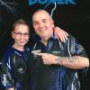 Jannik Stadtmüller und sein großes Vorbild Phil Taylor im Jahr 2017.