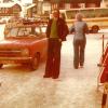70er Jahre: Karl-Heinz Pritzl aus Ochsenfurt mit seinem Opel Kadett in Lech am Arlberg.